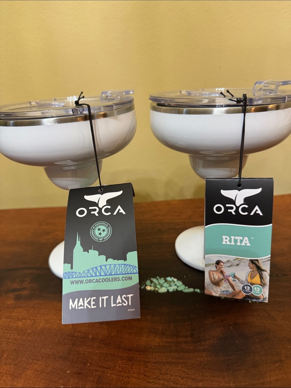 Orca Rita insulated stainless steel margarita glass